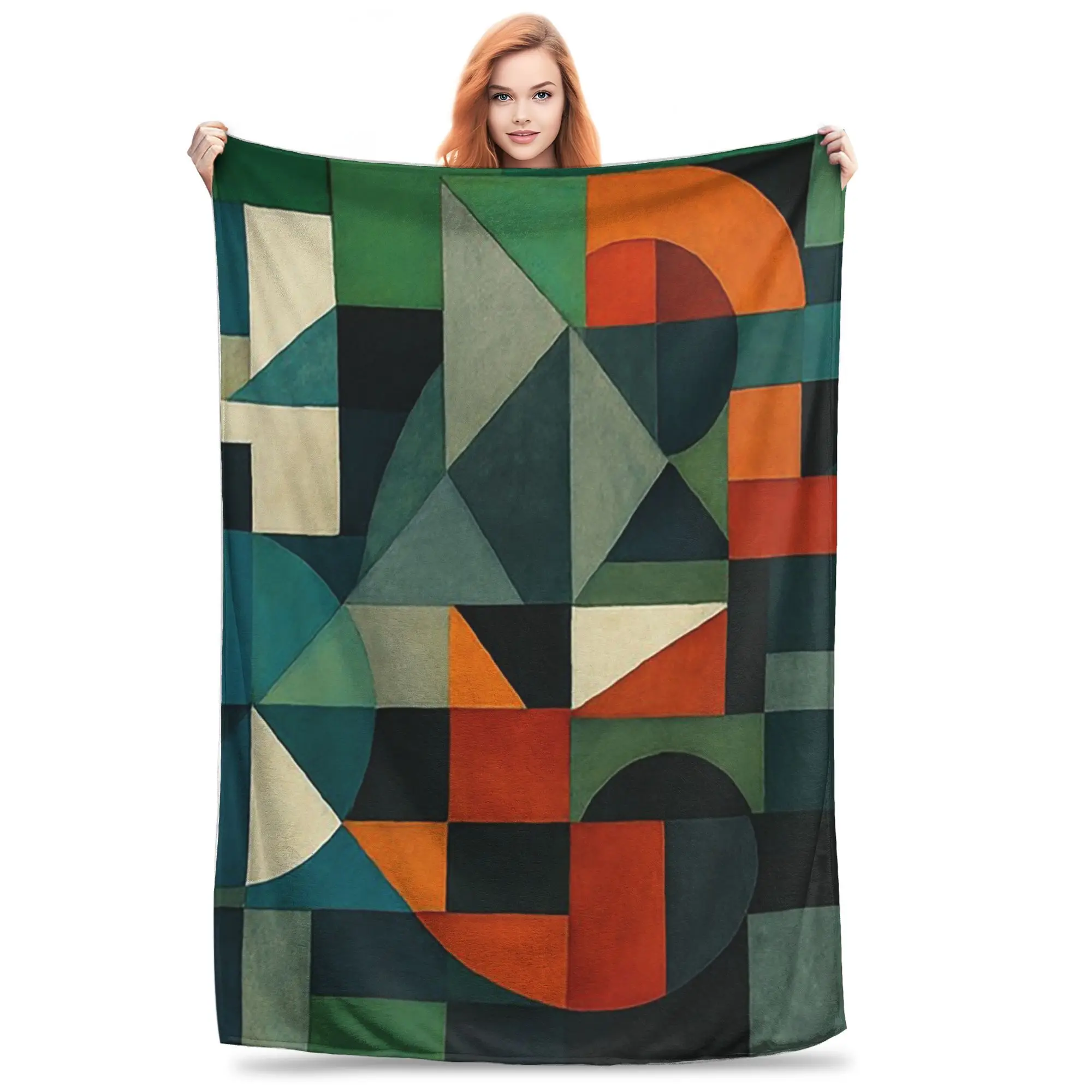 Cubist forms in harmony Blankets Warm Flannel Sofa Throw Blanket for Home Bedroom Travel Throws Bedspread Quilt