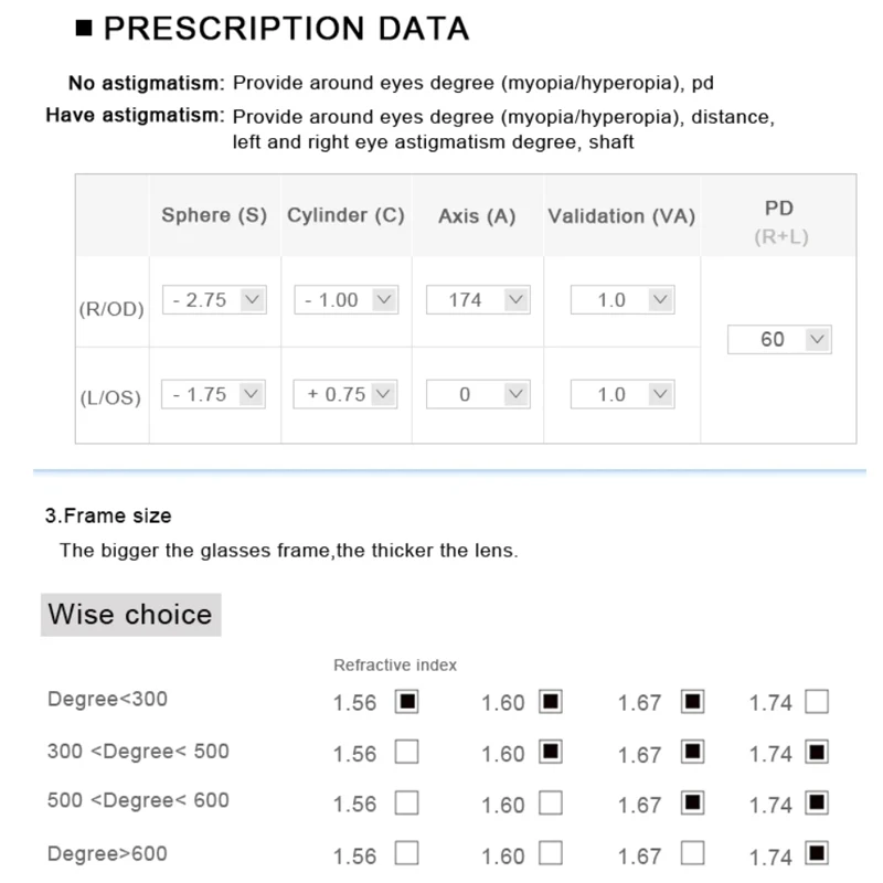 sunglasses Progresive multifocal glasses prescription lenses 1.56/1.61/1.67/1.74 Myopia Hyperopia lentes progresivos astigmatism