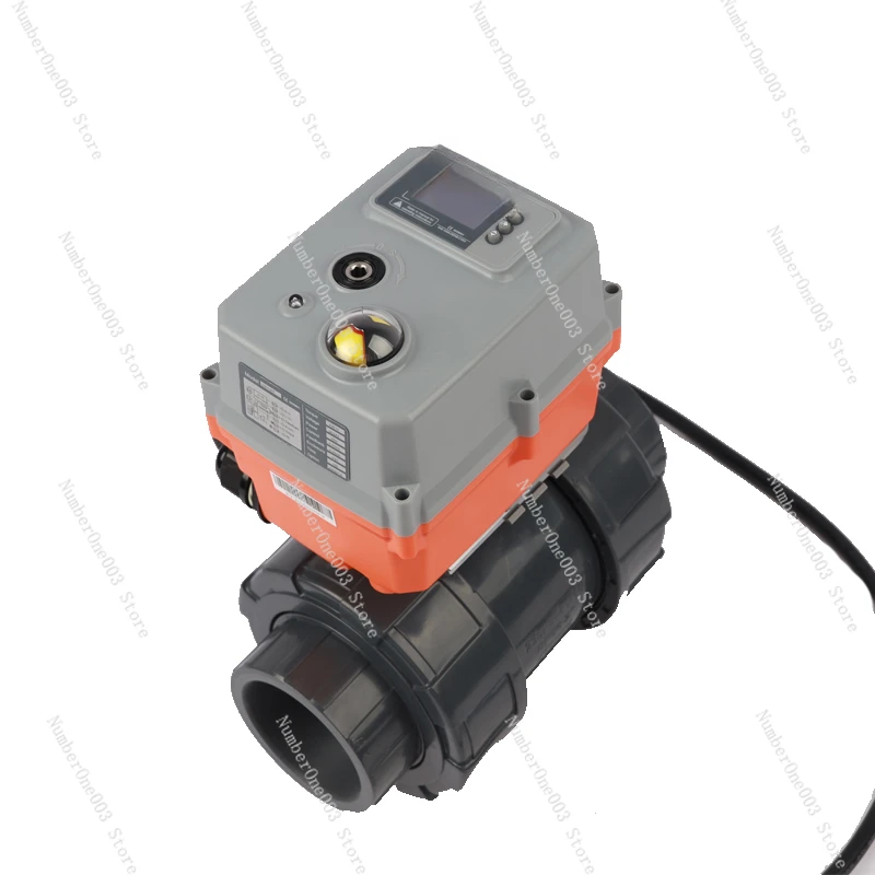 2 Way UPVC Plastic Smart Modulating 12V 24V DC Electric Control Water Treatment Actuator Proportional Ball Valve