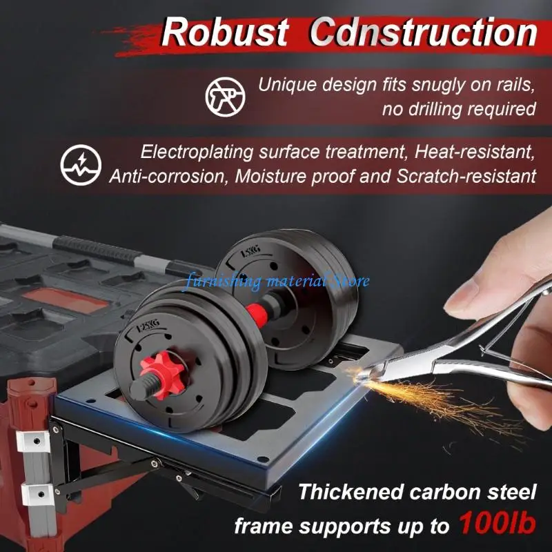 y5gd سميكة الصلب مرفق Workbench للطي لأدوات تنظيم أسطح إصلاح مستقرة التصميم القابل للطي يوفر المساحة