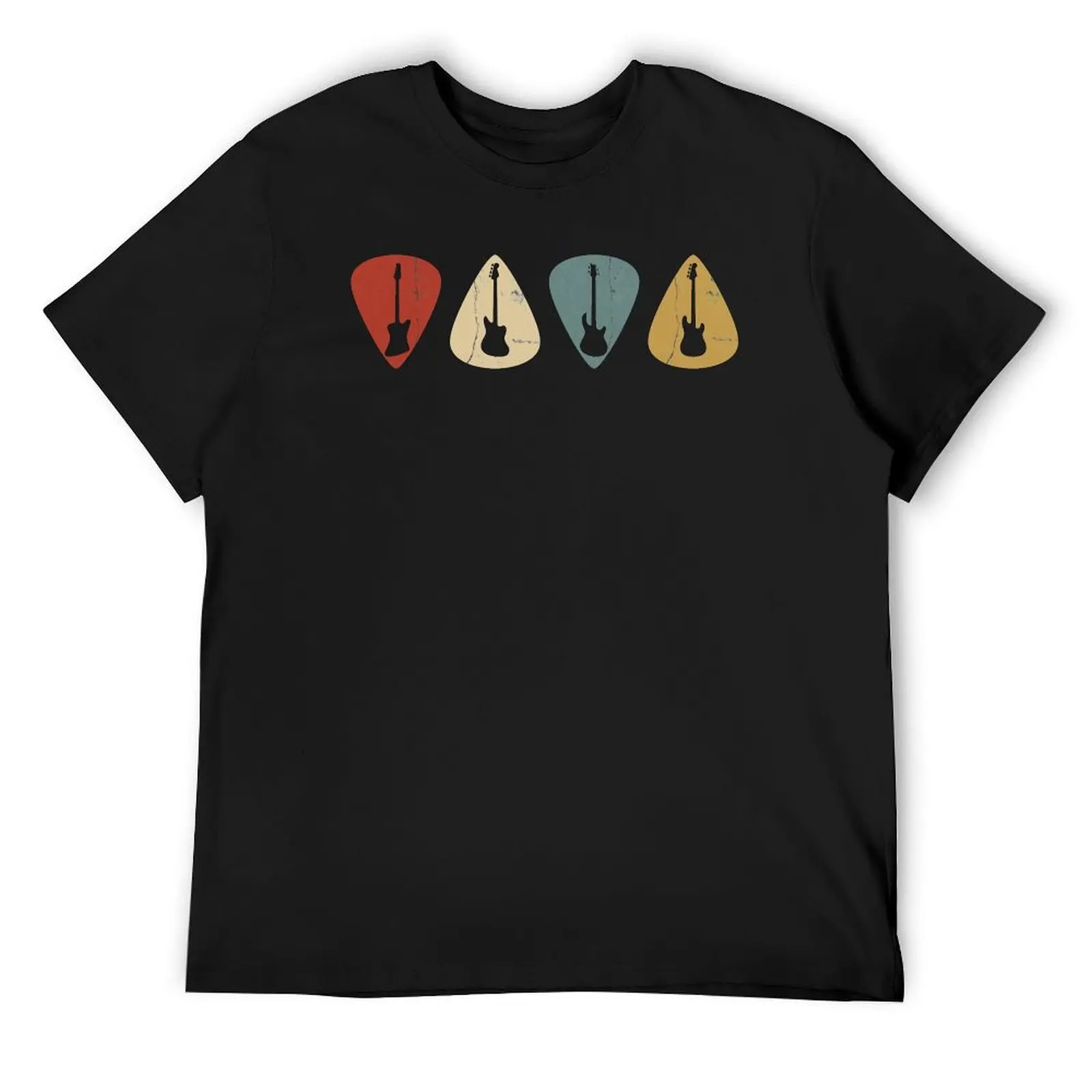

Bass Guitars Picks Retro T-Shirt affliction shirts fashion shirts plus size clothes big and tall t shirts for men