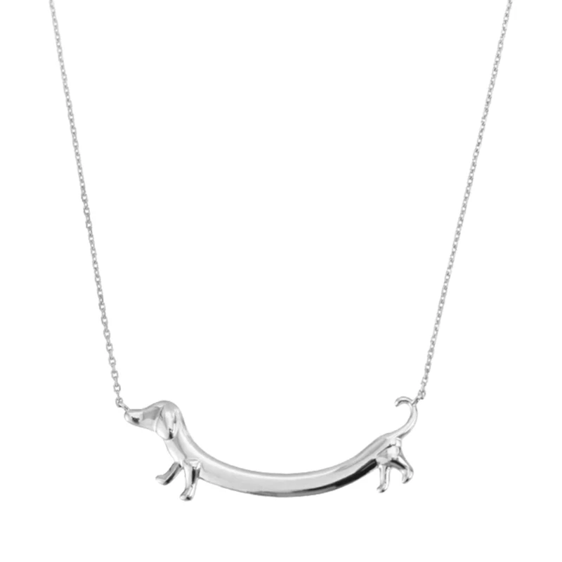 Stylish Sausage Dog Necklace Creative and Distinctive Dachshund Necklace Playful And Adorable Neckchain Clavicle Chain Dropship