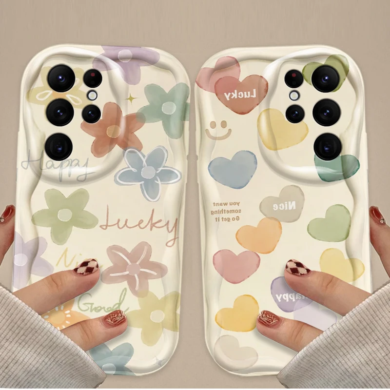 Adorable Graffiti Patterns Soft Phone Case for Samsung Galaxy S25 S24 Ultra S23 S22 S21 S20 Plus FE A56 A36 A26 Silicone