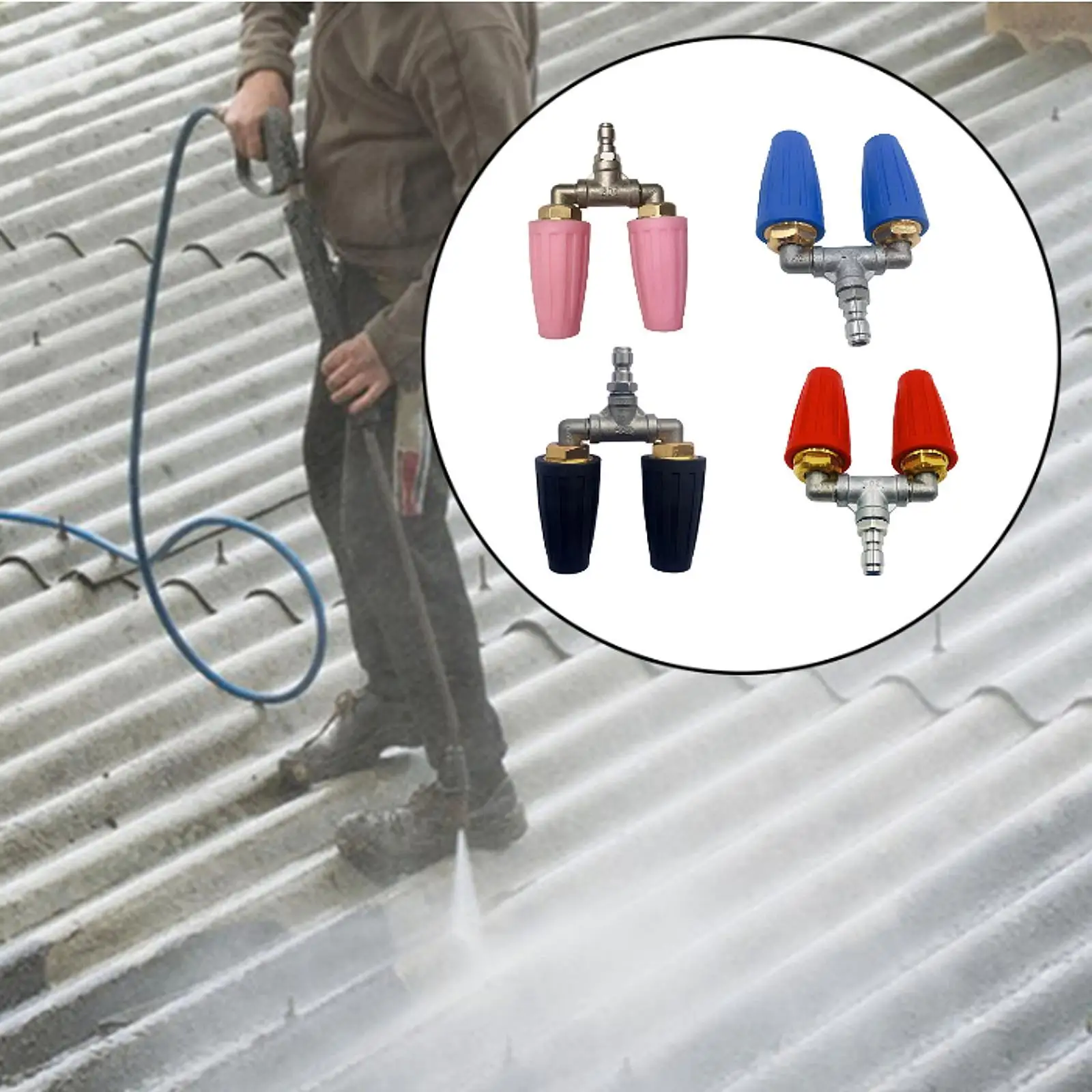 Rotating Spray Nozzle Efficient Easy to Use 4000 PSI for Pressure Washer