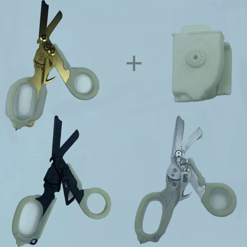 Conjunto Portátil de Tesouras Multiúso Raptores Dobráveis Especialista em Primeiros Socorros Ferramentas Táticas de Sobrevivência ao ar Livre Série Luminosa