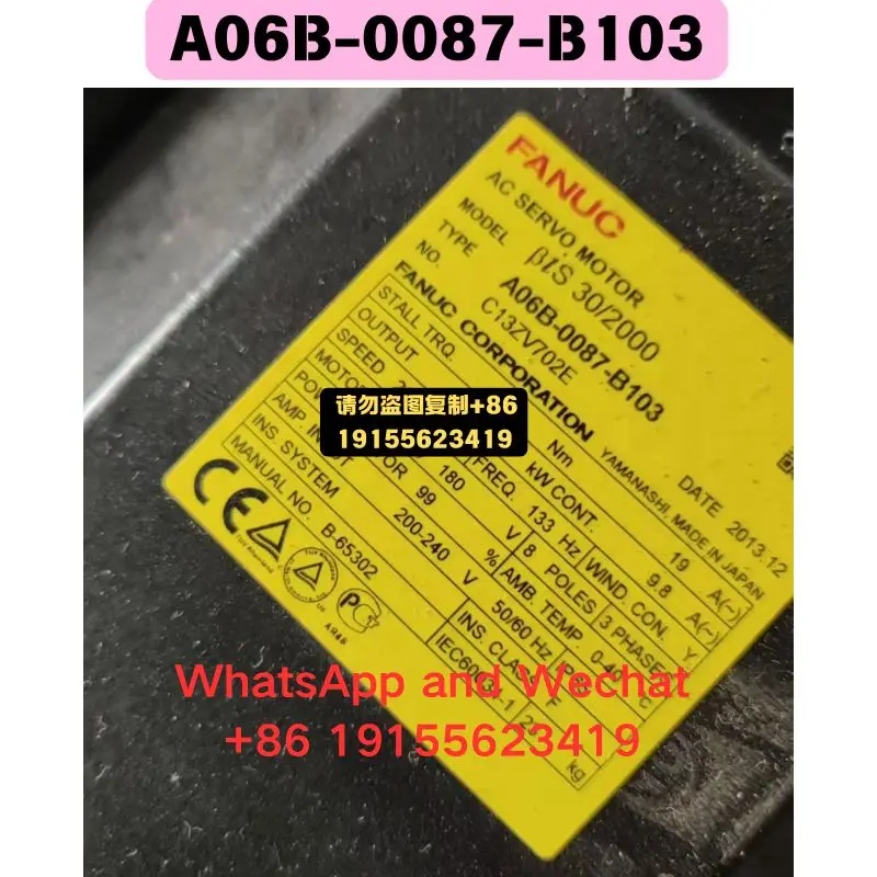 Used OEM disassembled parts A06B-0087-B103 electrical machinery Functional test OK Quick delivery