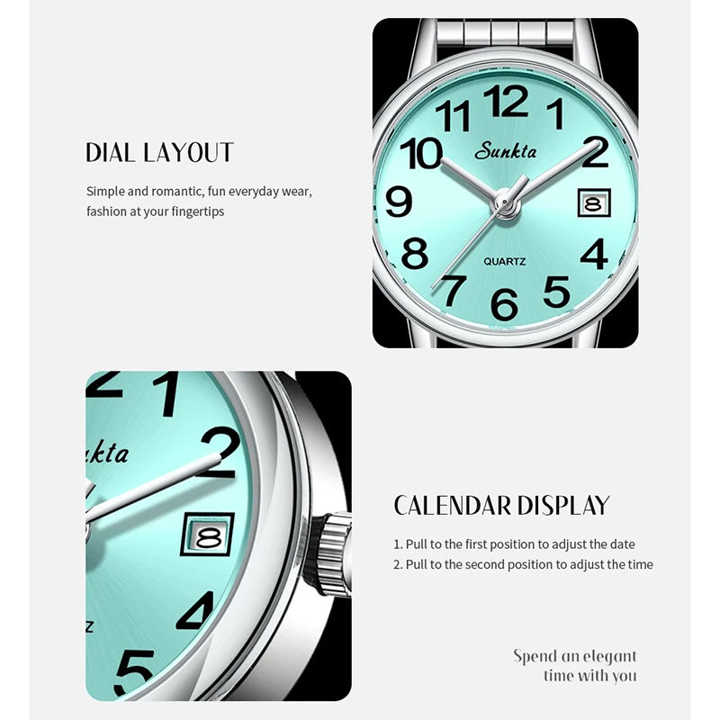 SUNKTA 2026 ساعة نسائية أنيقة رقيقة جدا موضة كوارتز ساعة اليد السيدات ساعة الفولاذ المقاوم للصدأ ساعة للنساء هدية reloj #6