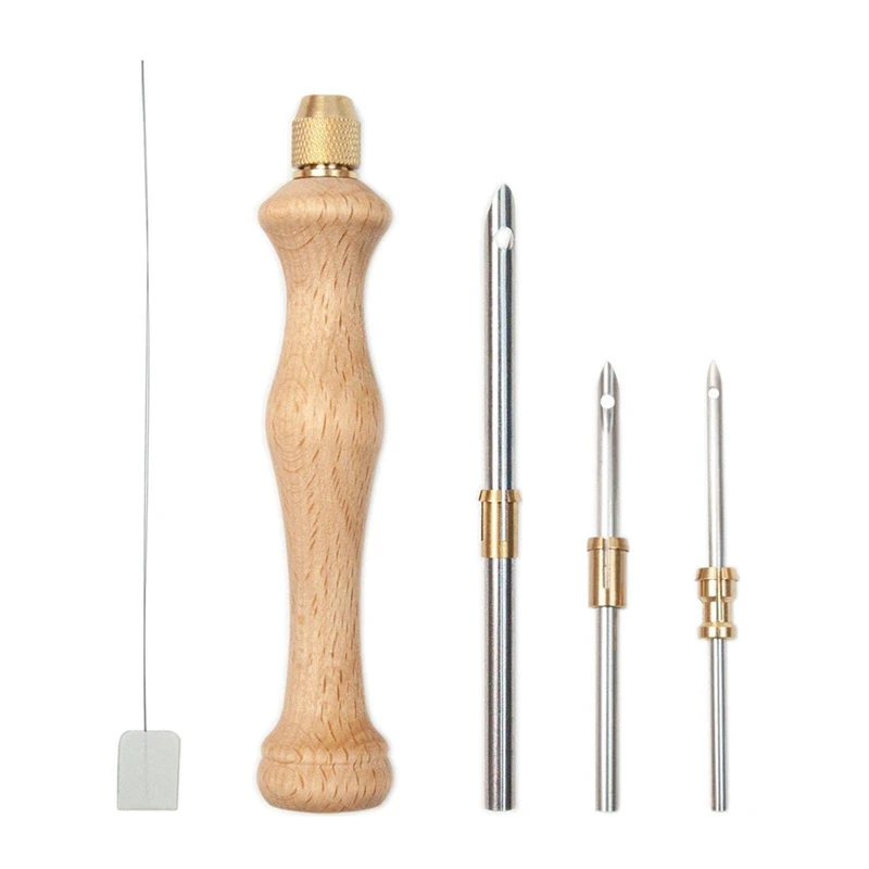 [2 Set] 5 pezzi Punch Needle Set 2.5/3.5/5Mm Needle Punch Kit regolabile Punch Needle per adulti principianti