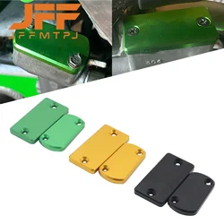 Motorcycle CNC Front Rear Brake Fluid Reservoir Cap Cover For Kawasaki KX125 KX250 KX250F KX450F KLX300R KLX450R KX KLX Parts