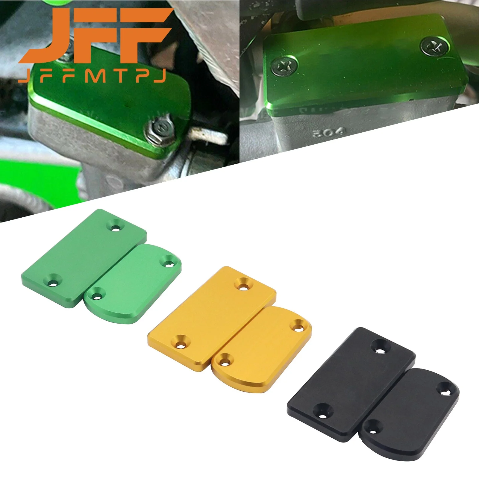 Motorcycle CNC Front Rear Brake Fluid Reservoir Cap Cover For Kawasaki KX125 KX250 KX250F KX450F KLX300R KLX450R KX KLX Parts