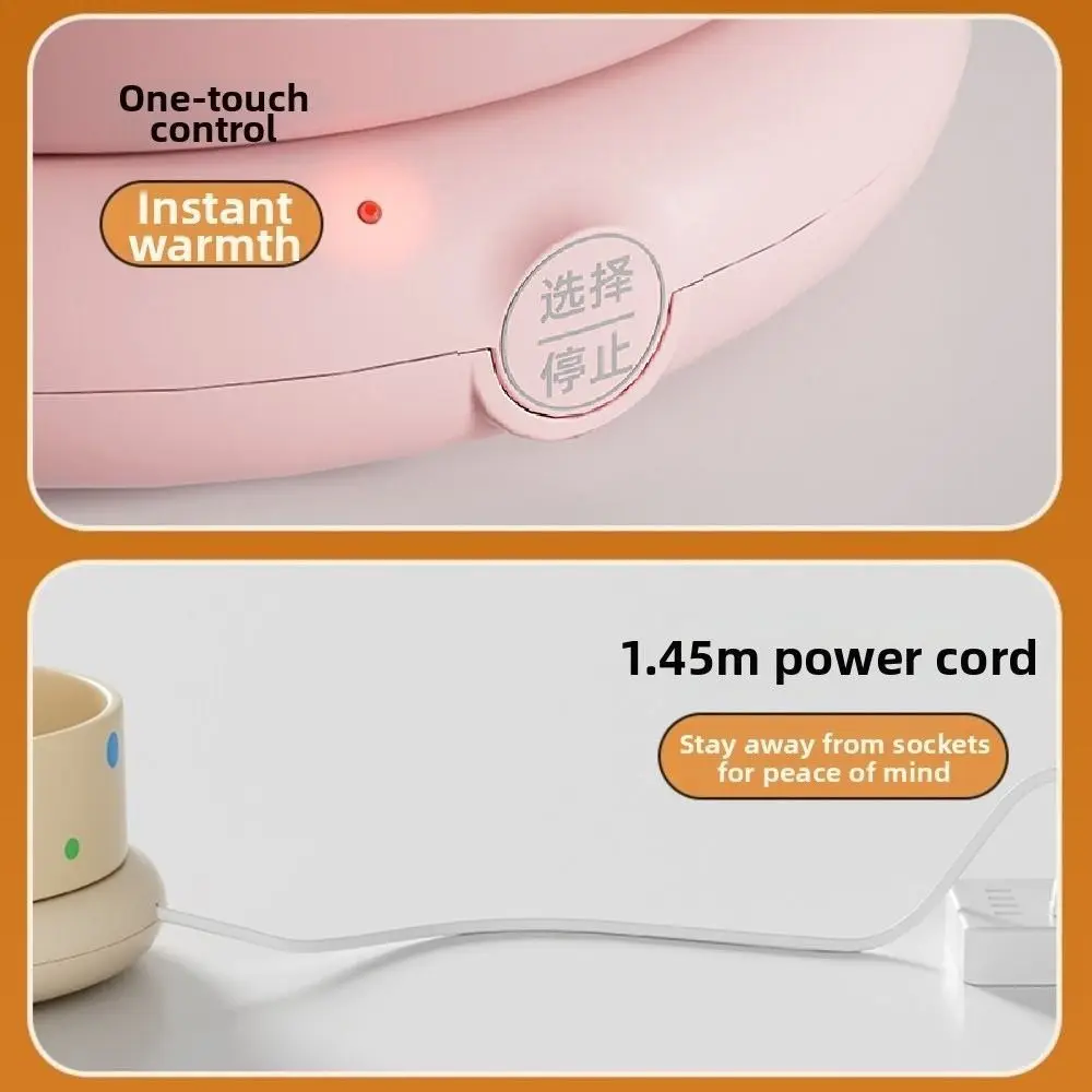 

Ceramic Pet Heated Water Bowl Noiseless High-capacity Thermostatic Water Container Non-slip Round Cat Insulated Water Bowl