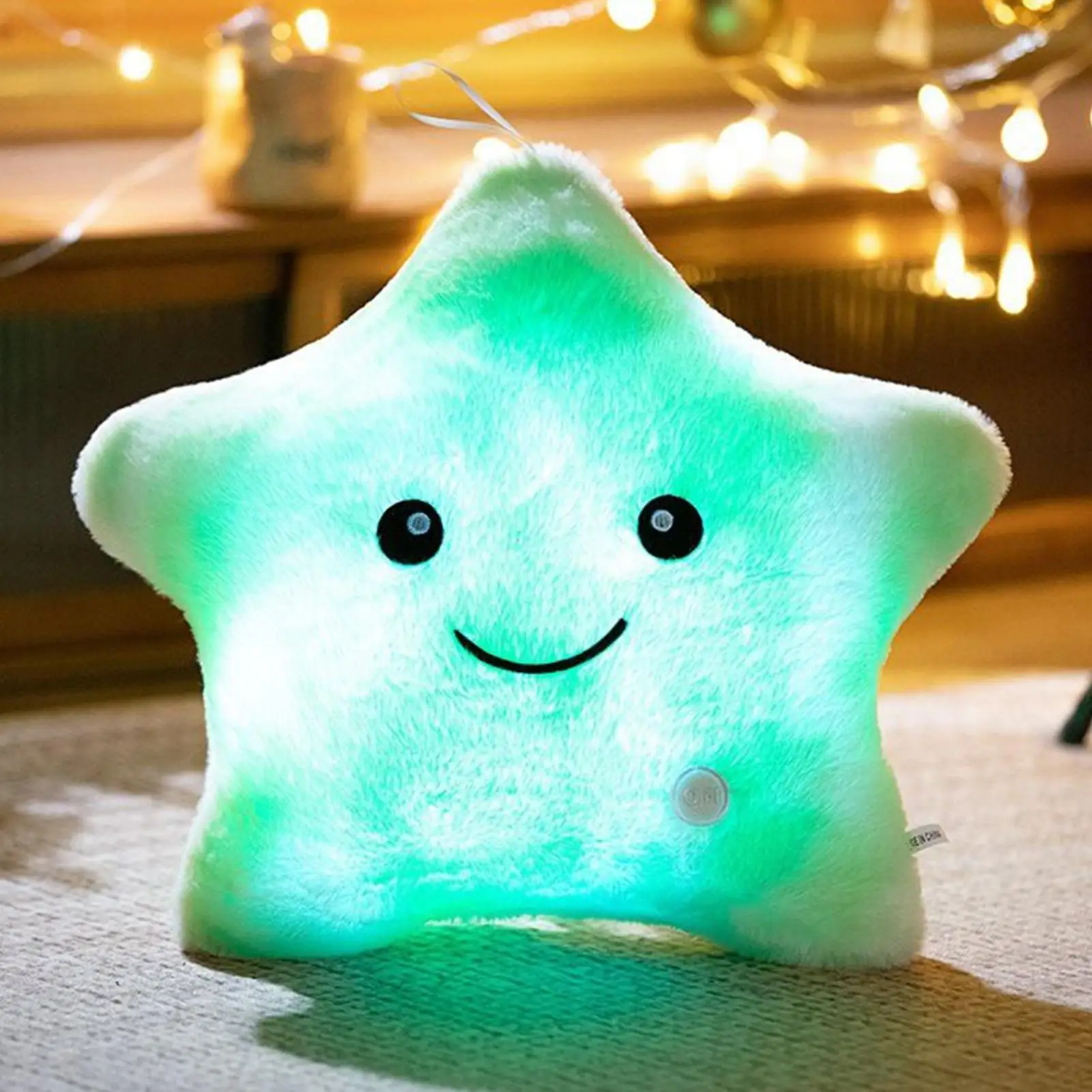 Peluche étoile décorative lumineuse pour canapé, jouet en peluche doux et coloré de 9 pouces pour enfants, chambre d'enfant, canapé de couchage