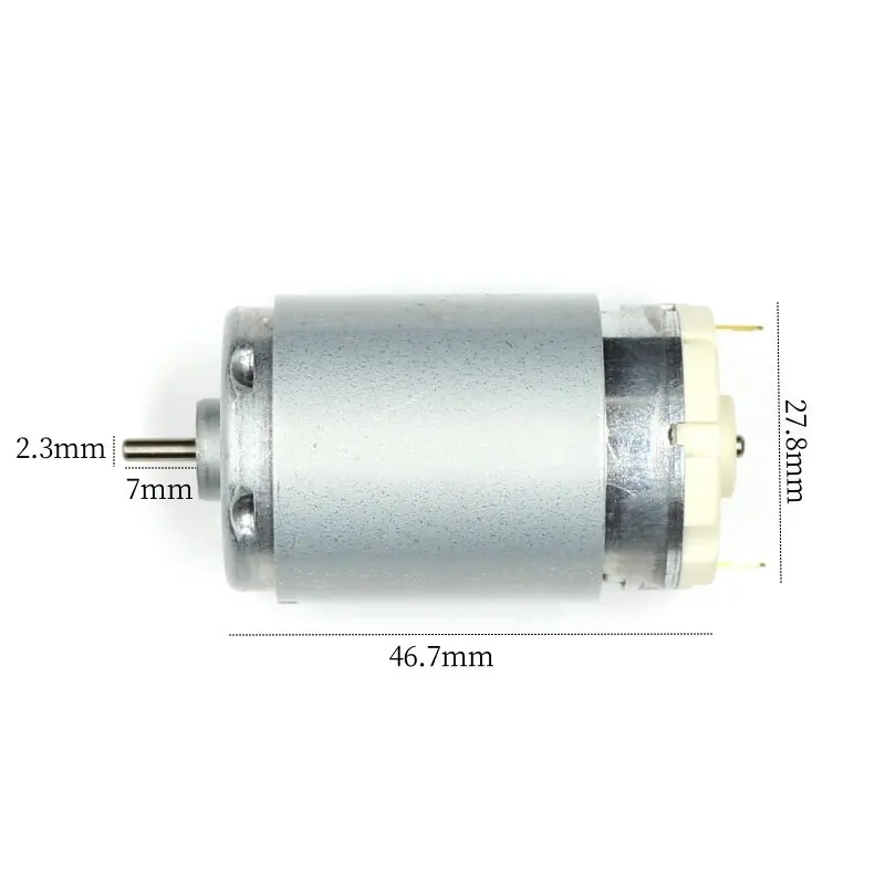 New Miniature 390 DC Brushed Motor Silent High Torque DC12V24V Medium and Low Speed Pure Copper Coil Motor