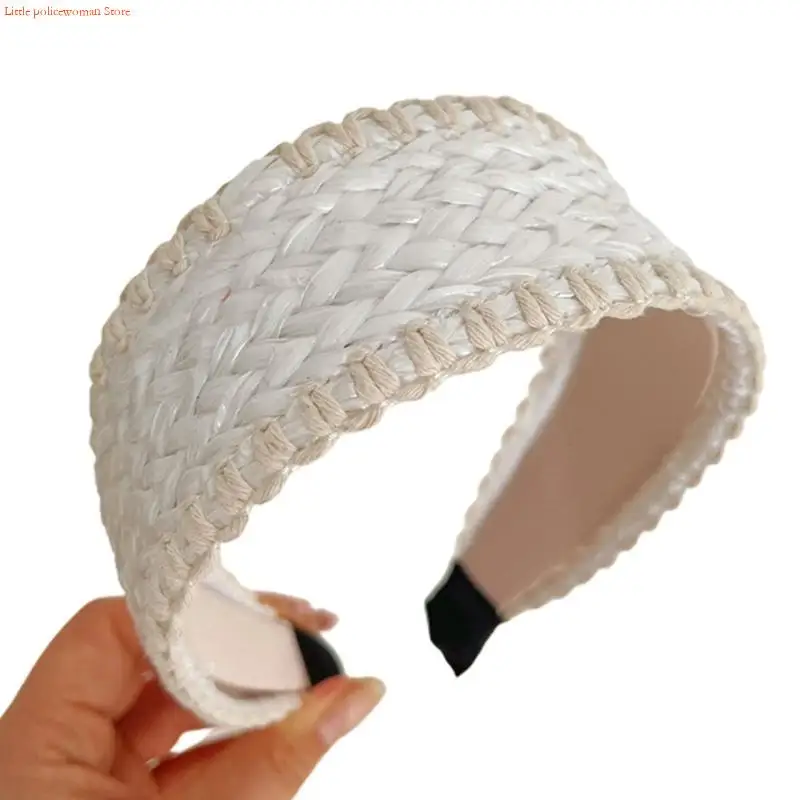 F92D Straw Hair Bands Birthday Party Photo Booth Props for Girls Photography Prop