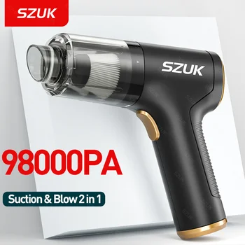 SZUK 98000PA Auto-Staubsauger, Mini-Reinigungsmaschine, starke Saugkraft, leistungsstarker Handheld für tragbare kabellose Haushaltsgeräte im Auto