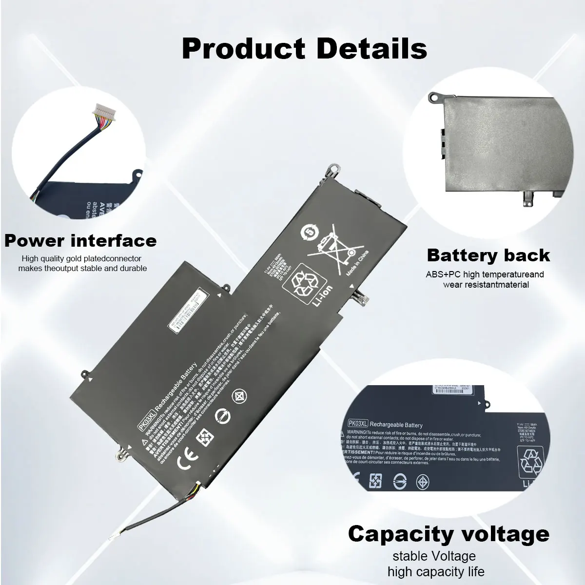 Imagem -03 - Bateria do Portátil para hp Spectre Pro X360 g1 g2 13 Tpn-q157 Hstnn-db6s 7882372c1 788237-2c2 6789116005 Pk03xl