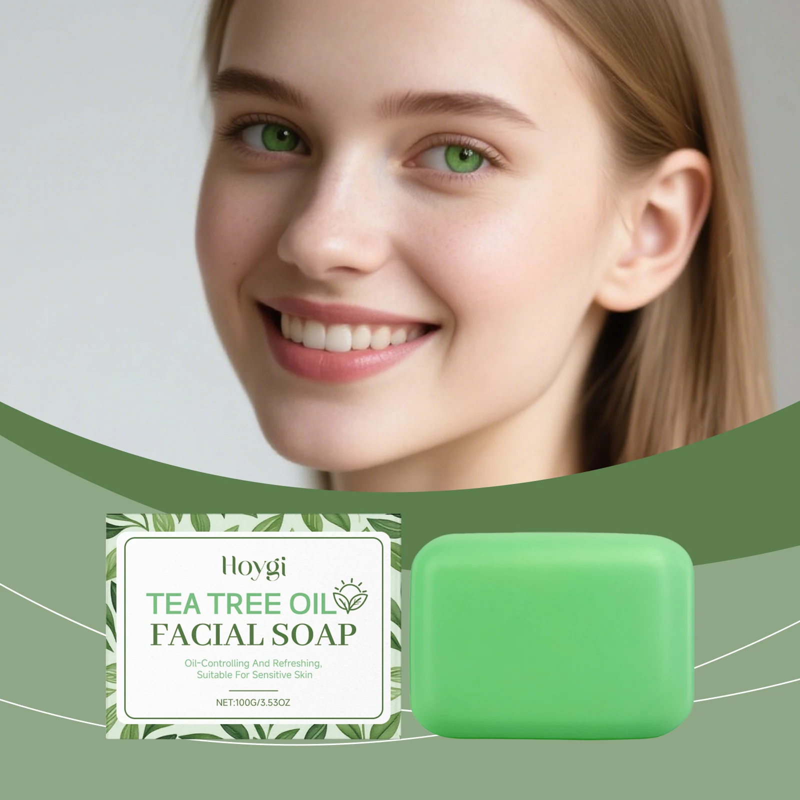 

Органическое натуральное чайное дерево, очищающее мыло для лица, успокаивающее раздражение кожи, баланс влаги, освежающий уход за чувствительной кожей