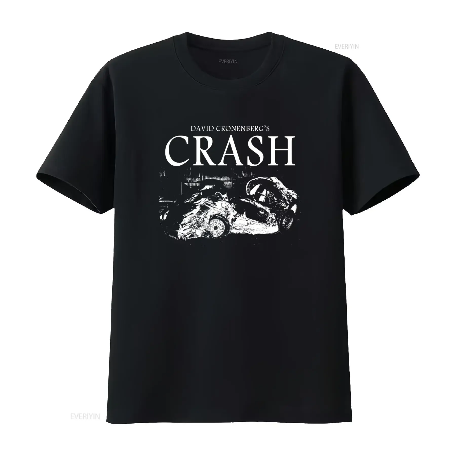 Crash 1996 David Cronenberg Horror Film Movie Poster T Shirt vintage Washed homme Versatile Slightly designer clothes