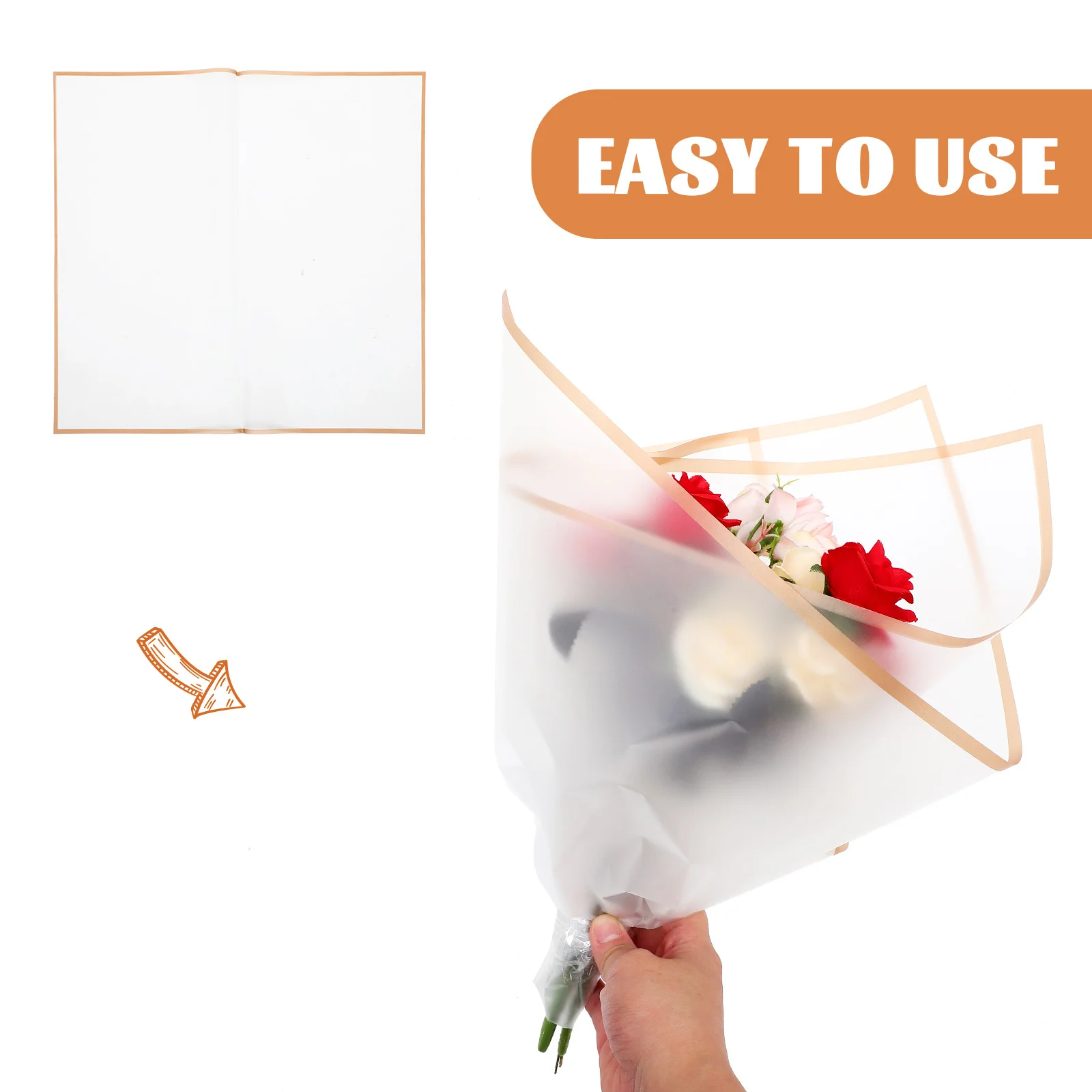 ورق تغليف مقاوم للماء للزهور، أوراق تغليف باقة الزهور، تصميم طبيعي، تغليف الهدايا، ورق زينة