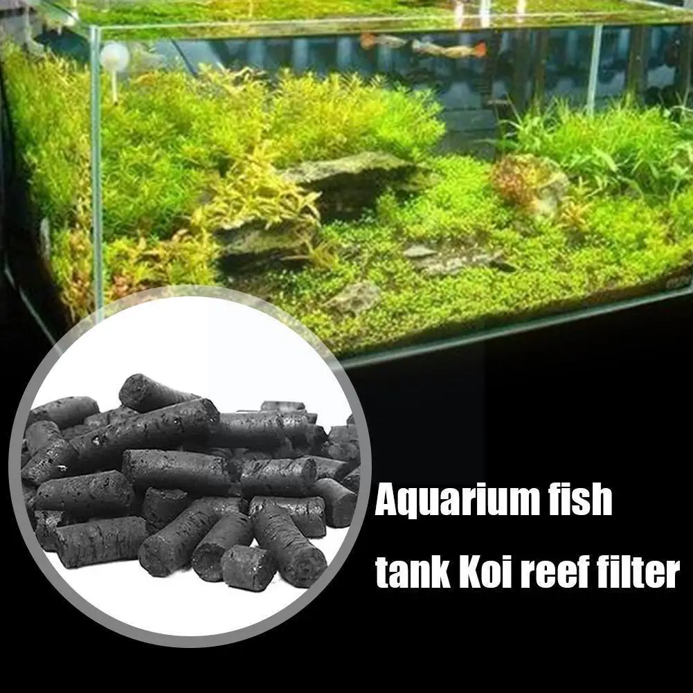 

100g Activated Charcoal Carbon Pellets In Free Mesh Media Bag For Aquarium Fish Pond Canister Filter T9i5