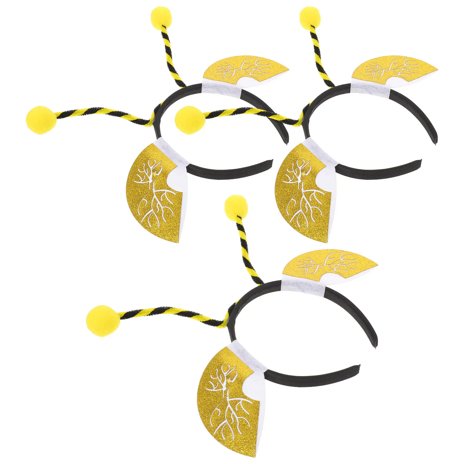 

3Pcs Bee Headbands Cute Yellow Antenna Hairbands Party Cosplay Photo Prop Kids Costume Accessories Bee Headbands