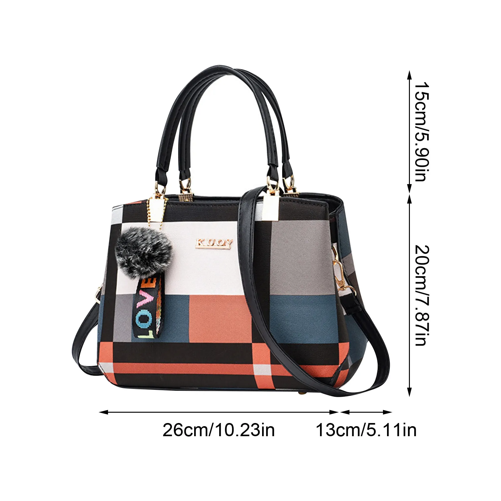 Elegant Designer Handbags Women Bags Messenger PU Leather Crossbody Bags Hairball tassen Girls Shoulder Bag Top-hand Tote Bag image 6