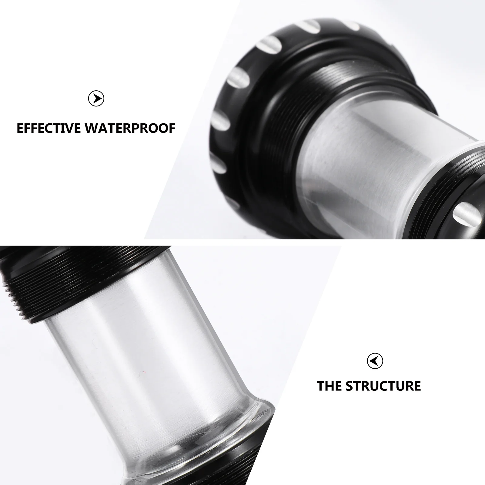 

Threaded Bottom Axle for Bike Aluminum Hollow Crankshaft Integrated Press-in Sealed Bearing Lightweight Waterproof Noise-Free