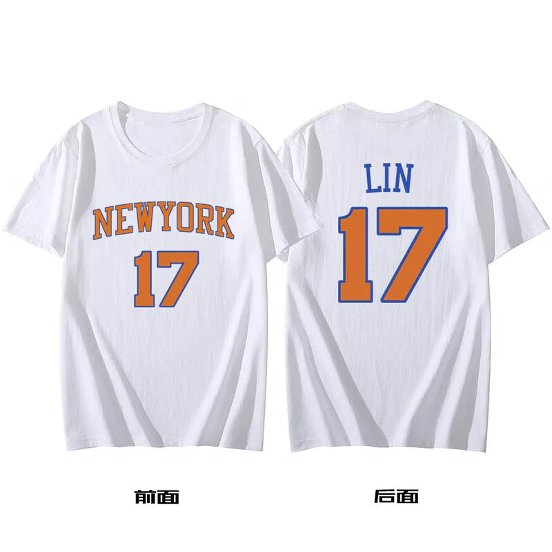 

Трусики Джереми Линь No. 17, баскетбольная футболка Lin Crazy Jersey с короткими рукавами, памятная футболка из чистого хлопка, спортивный тренировочный костюм