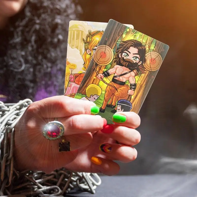 Początkujący Pythia Tarot karty z 4 dodatkowymi kartami kreatywne magiczne ręczne wróżby wróżbiarskie materiały do gier planszowych