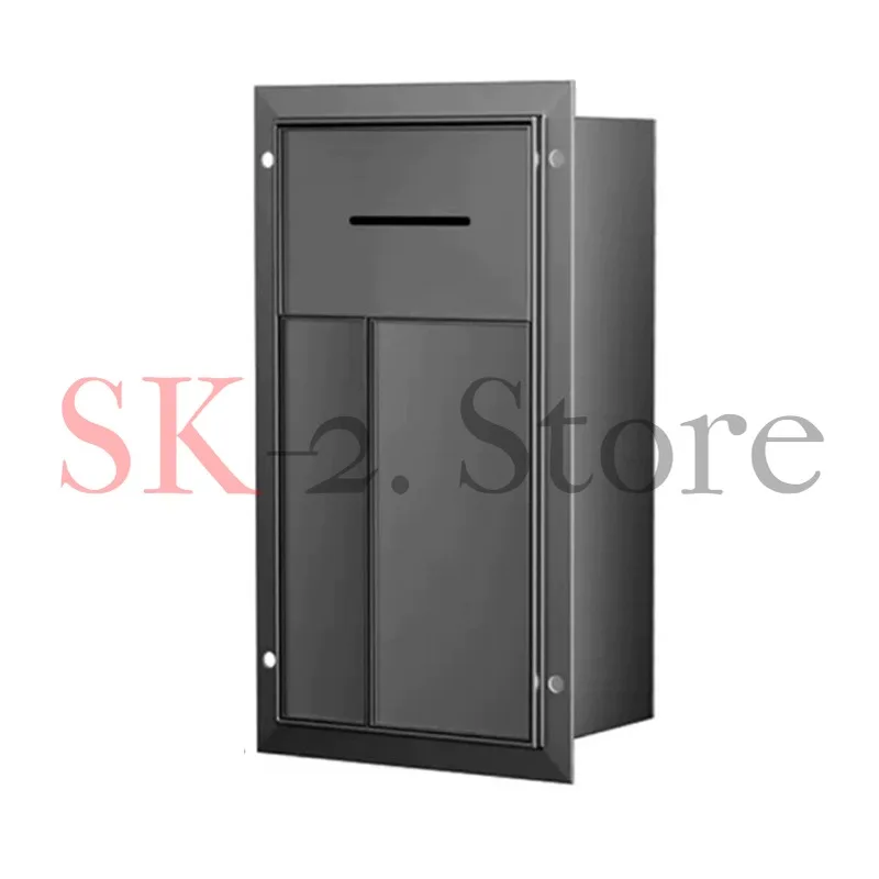 Stainless steel niche toilet hidden trash can embedded tissue box toilet brush rack niche cabinet