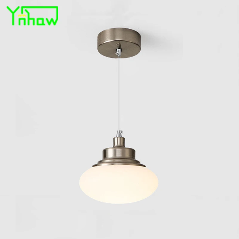 

Bauhaus Retro Stylish Minimalist Satin Nickel Small Pendant Light For Bedroom Bedside Dining Room Foyer Pendant Light