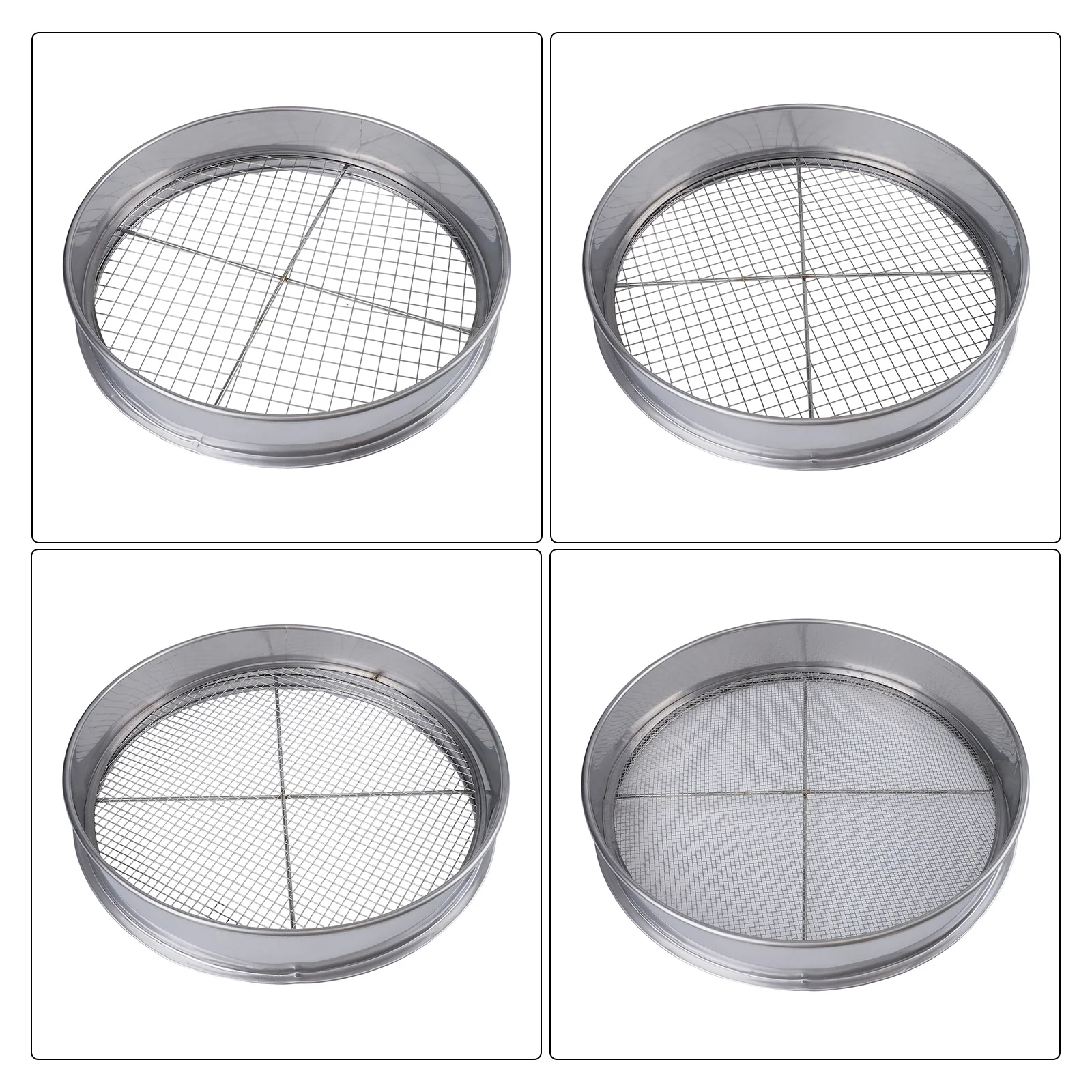 مهام البستنة حديقة غربال 4 في 1 غربال مرنة أداة تصفية التربة منخل السماد 30 سنتيمتر آلية النقر السريع