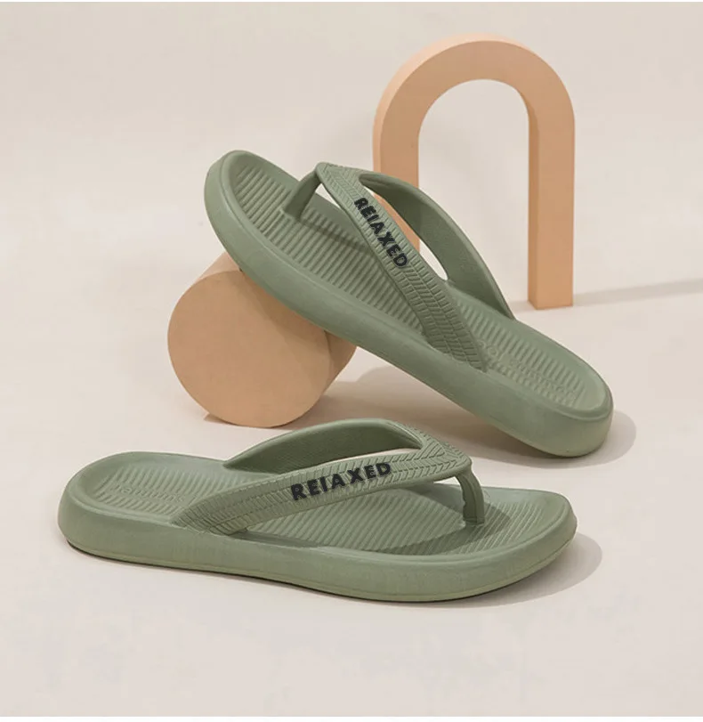 Sommer Neue Paar-Flip-Flops, Dicksohlige Weichsohlige Sandalen, Modische Strandpantoffeln für Damen und Herren – Detail 16