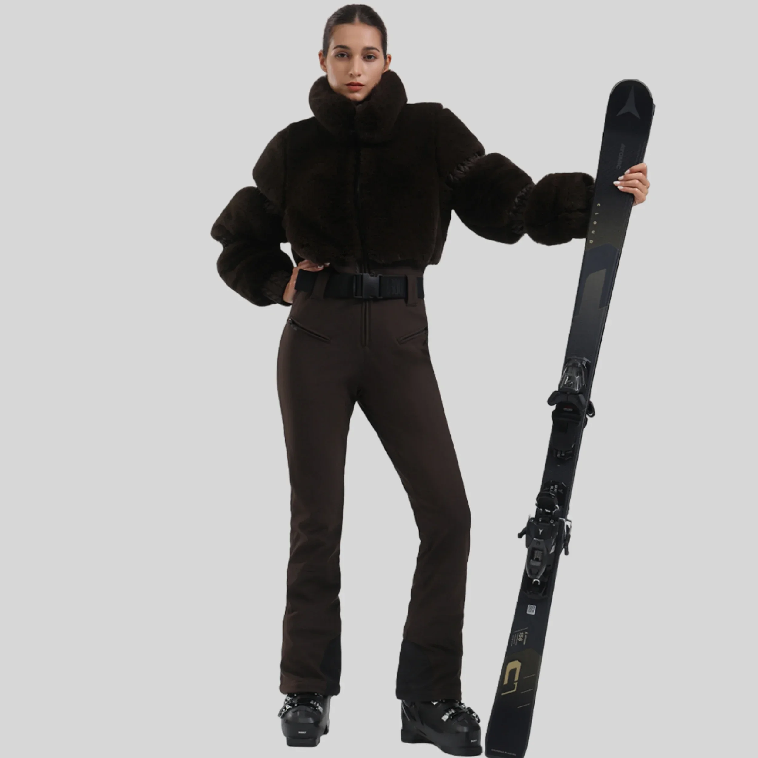 Adult Slim Winter Skiing Jumpsuit Warm Thick Female Snow Tracksuit Women Outdoor Sport Suit New Snowfield Waterproof Ski Clothes