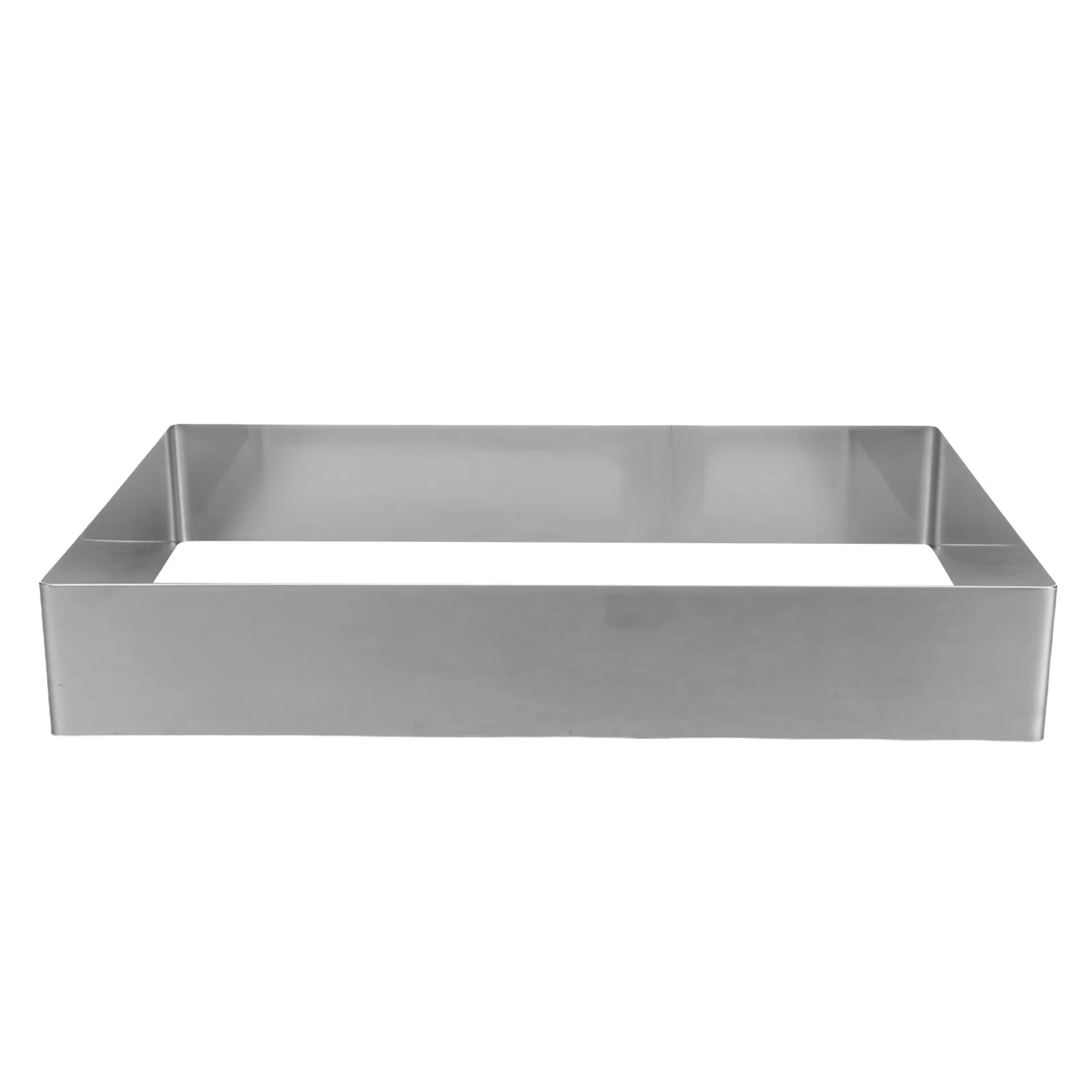 

Stainless Steel Rectangular Mousse Ring Cake Baking Mold 9.84x7.87x1.97in for Tiramisu Cheesecake Mousse Cake Dessert Tart