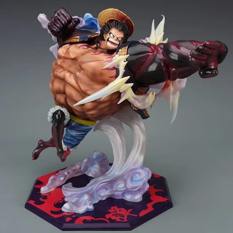 One Piece Anime Figure 16cm Wano Gear 4 Bounce Luffy Pieces Statue Figures Collectible Model Decoration Kids Toy Christmas Gift