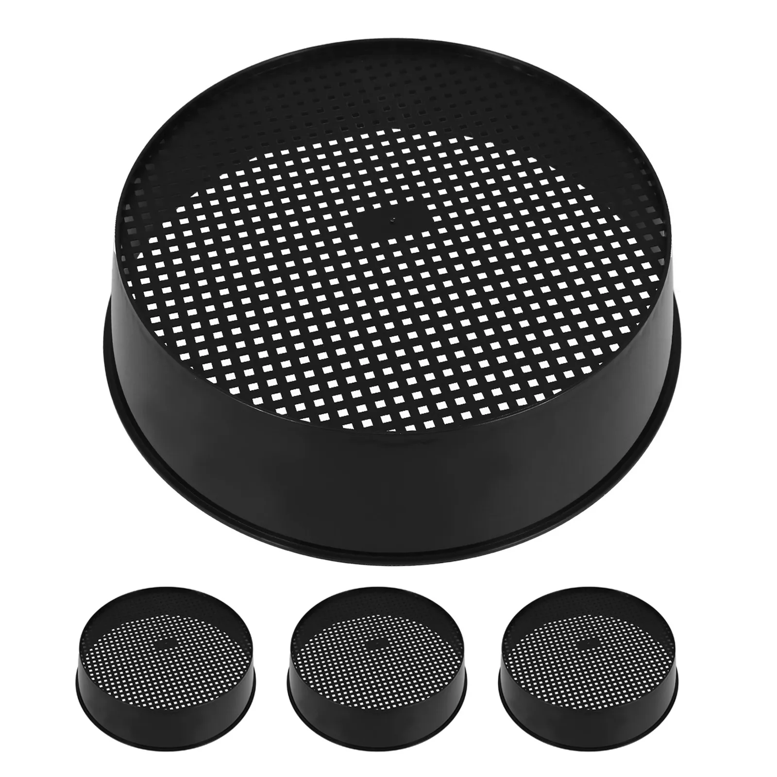 4Pcs Rotary Soil Sifter Plastic Mesh Screen Round Sifting Pan Garden Gravel Rock Filtration Outdoor Soil Strainer view 6
