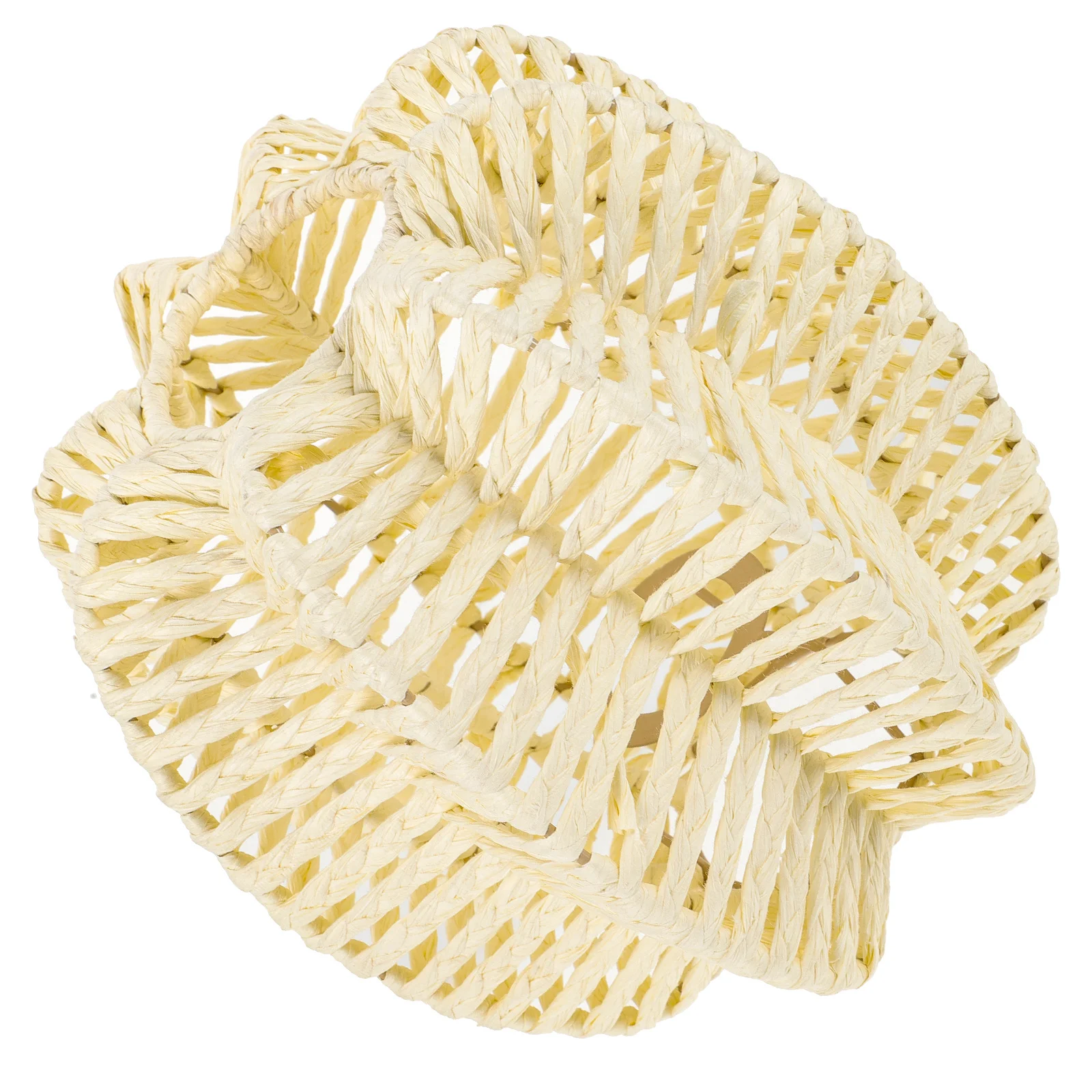 

Rustic Style Imitation Rattan Lampshade Woven Pendant Lamp Shade Decorative Cover for Home Restaurant Woven Lampshades