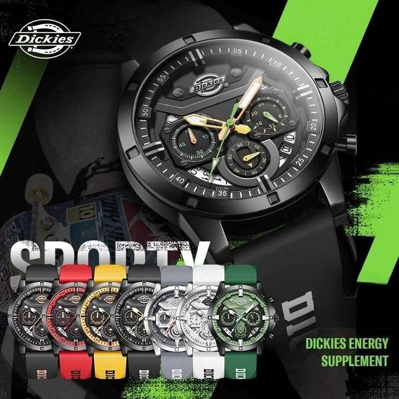 Dickies Three-eye Multi-function Watch, Trend Chronograph Sports Quartz Watch CL528
