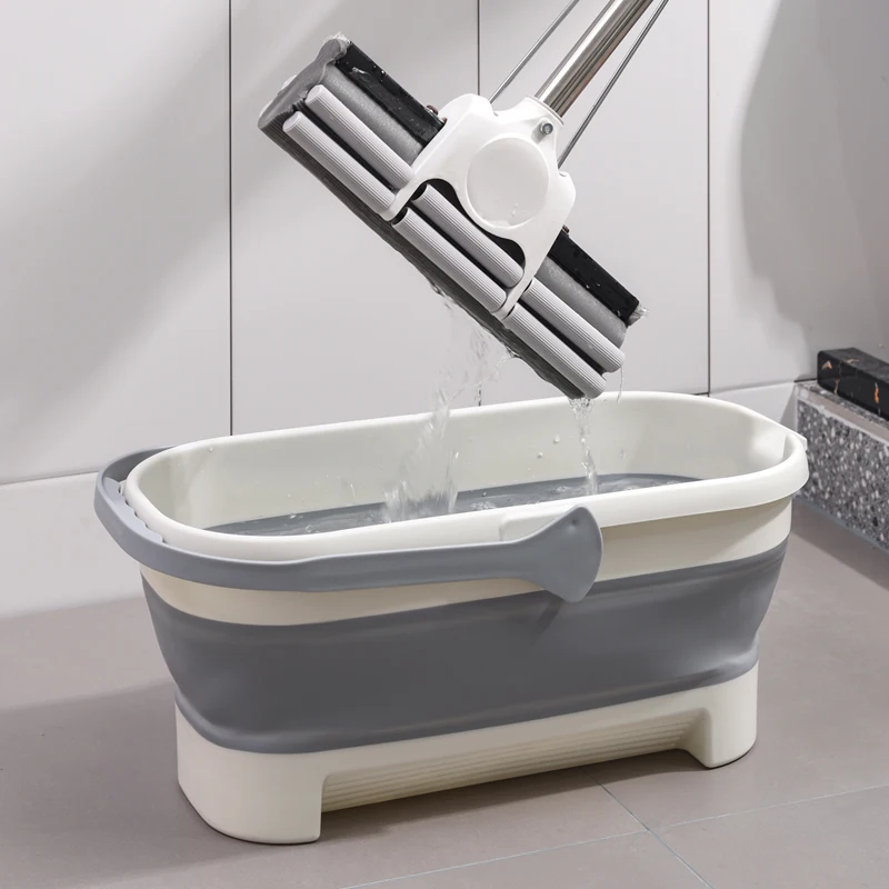 

Multi functional folding bucket, portable folding mop bucket, car wash, fishing camp, home cleaning, bathroom accessories