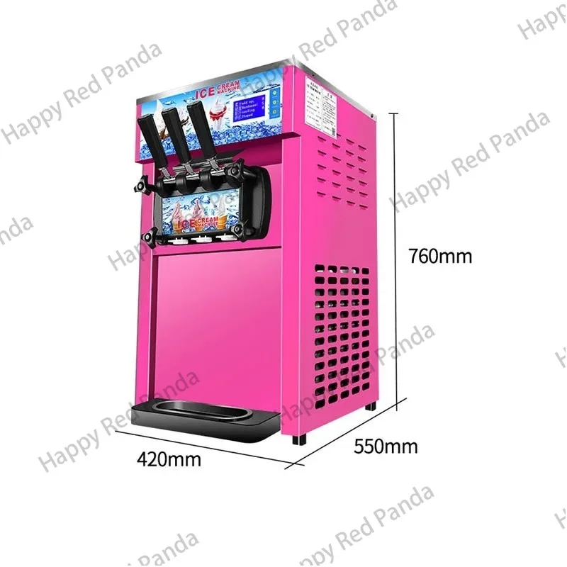 Electric 220/110V Soft Ice Cream Machine with 3 Different Flavors Fruit Freezer Hard Mixing Ice Cream Making Machine