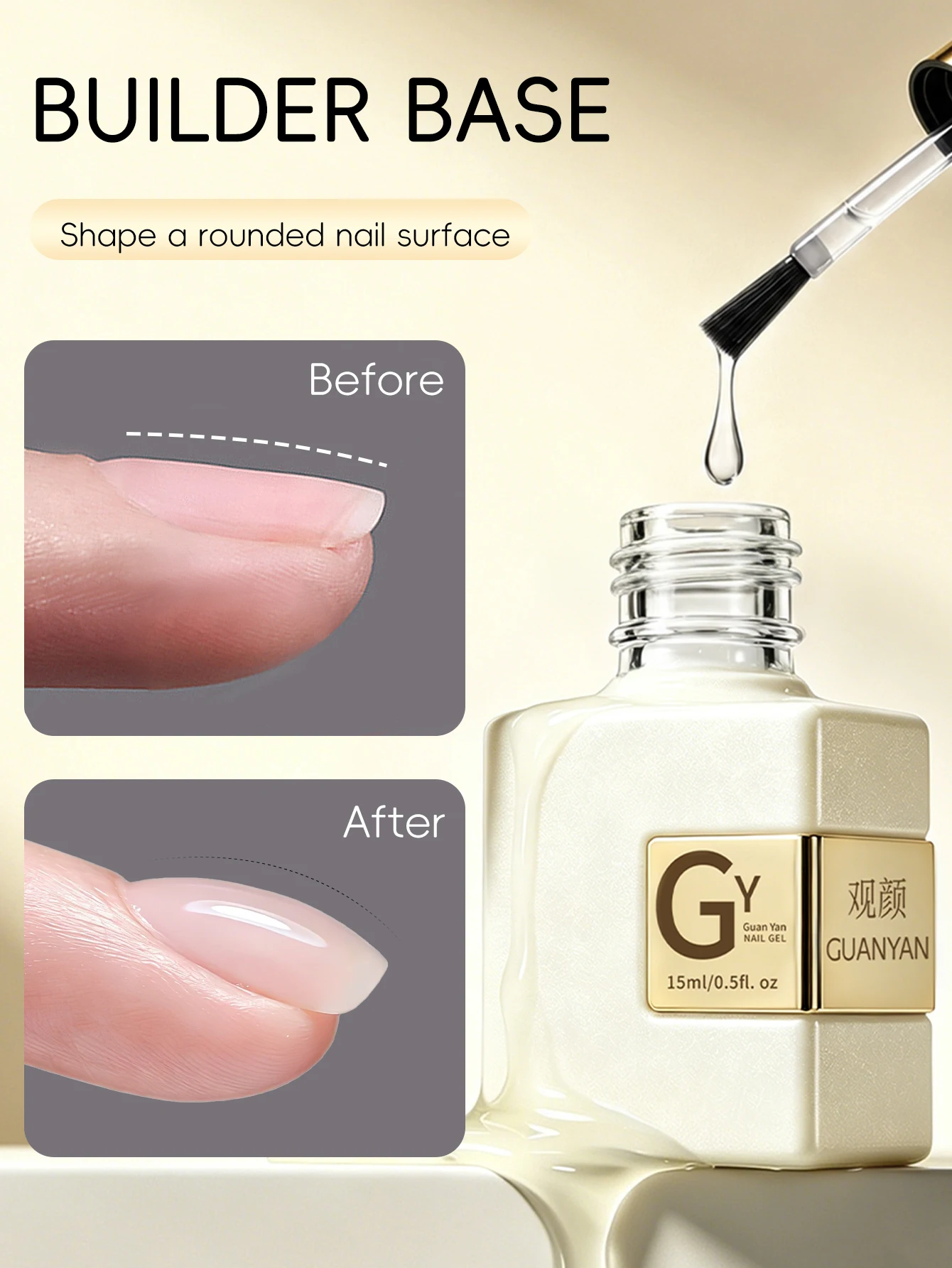 1Pc 15ml Clear Building Nail Gel Nail Polish For Strengthener Gel Extension Gel Base Coat In A Bottle Soak Off UV LED Gel Nail