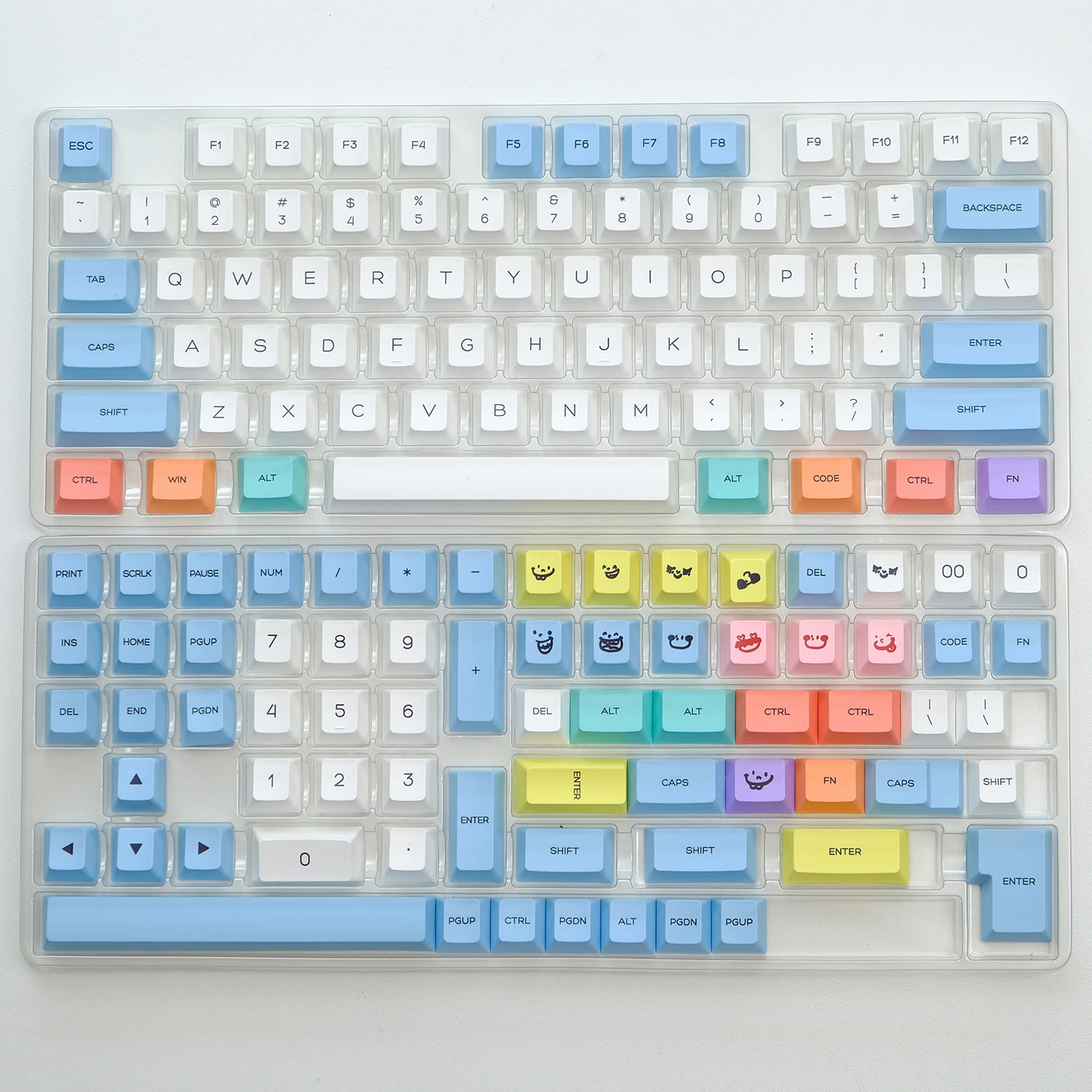 KBDiy Cherry Profile PBT-Tastenkappen, koreanische japanische Tastenkappe, Pastellkreide-Thema, MX-Schalter für mechanische Tastatur, KIT ISO 7U, 144 Tasten – Detail 3