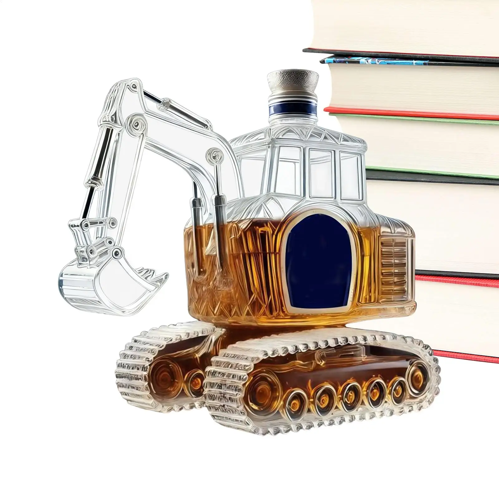 Farm Excavator Shaped Crowns Royal Whiskey Decanter Glass Excavator Decanter Liquor Bottle For Home Bar Decor