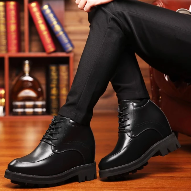 Spettacolo di passeggiate sul palco dell'ospite Design Ascensore 16 cm Scarpe eleganti da uomo super alte Banchetto Discoteca Bar Scienza Scarpe con rialzo di altezza