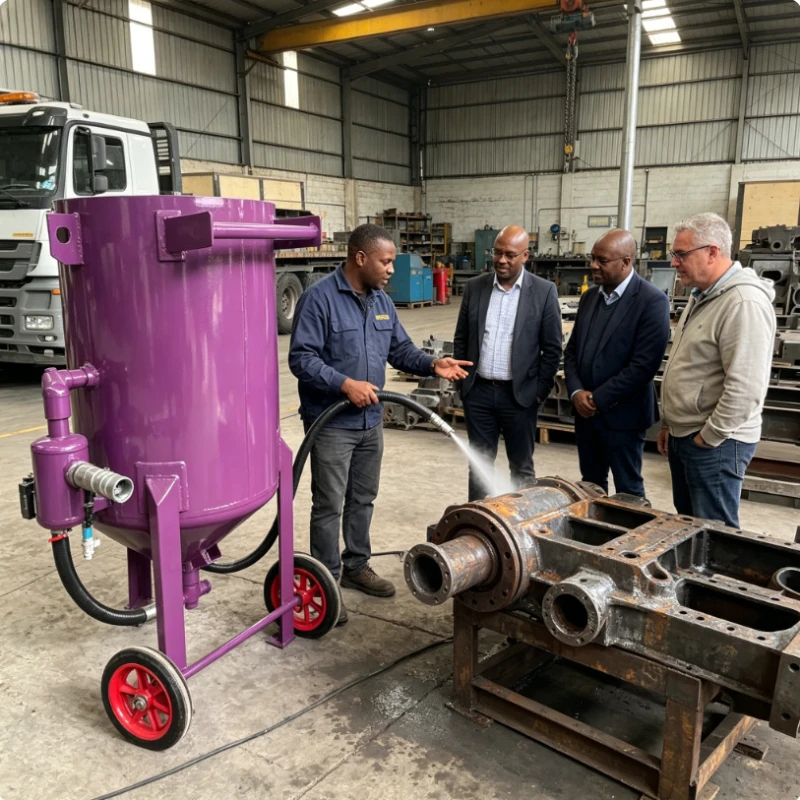 Portable Sandblaster Sandblasting Machine 500 Litre Pressure Sand Pot For Motorcycle Frame Rust Removal Paint Stripping