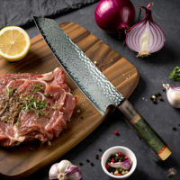 Professional kitchen knife, 67-layer Damascus knife VG10, sharp Japanese chef knife, suitable for cutting meat and vegetables