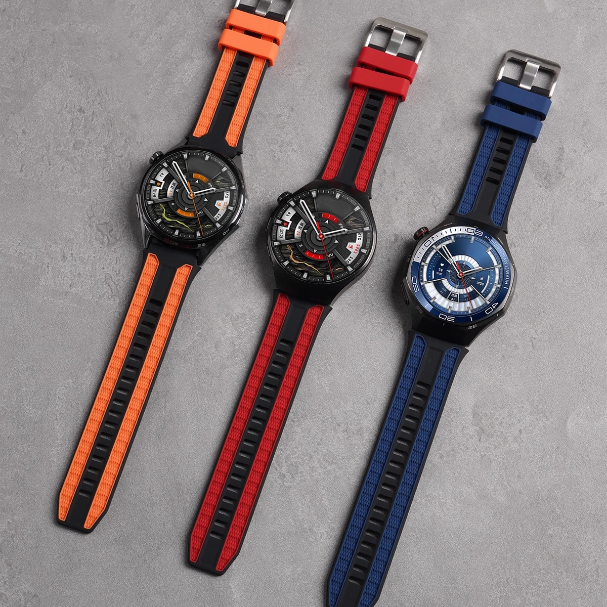 Universal 22mm Silicone Two-color Strap For HUAWEI Watch Ultimate 2/GT 6 Pro Band For WATCH 5 4/GT 5 4 46mm Bracelet Watchband image 3