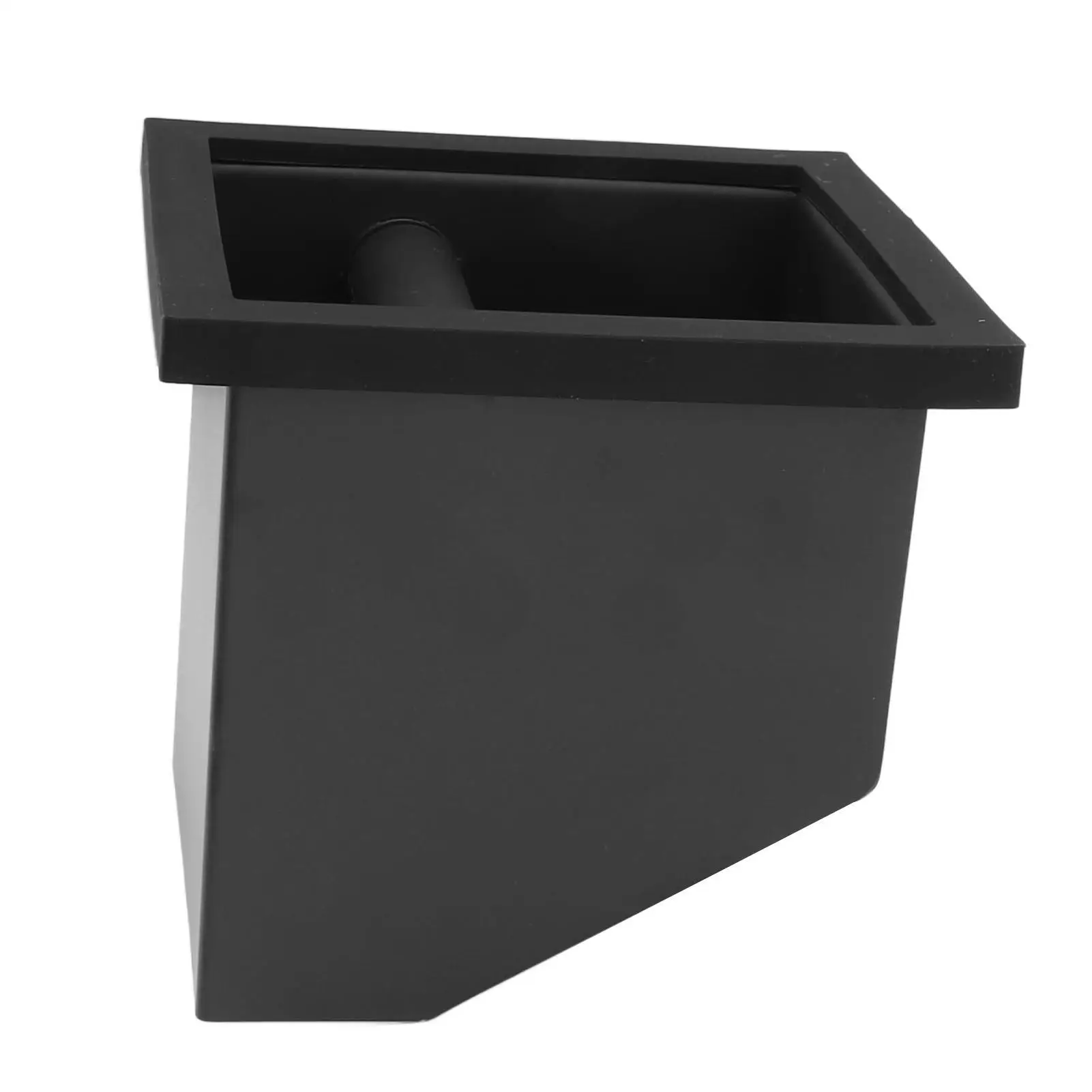 

Bottomless Coffee Knock Box - Black Grounds Bucket for Cafe & Bar Espresso - Durable Slag Container