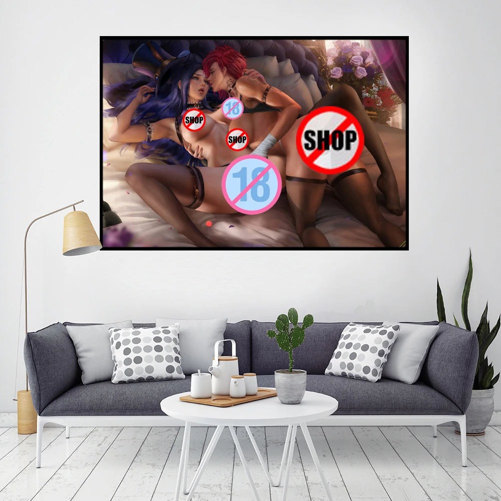 لعبة على الانترنت LOL قماش ملصق Caitlyn VI مثليه مثير HD كبير جدار الفن اللوحة الزخرفية ديكور المنزل اللوحة حجم مخصص